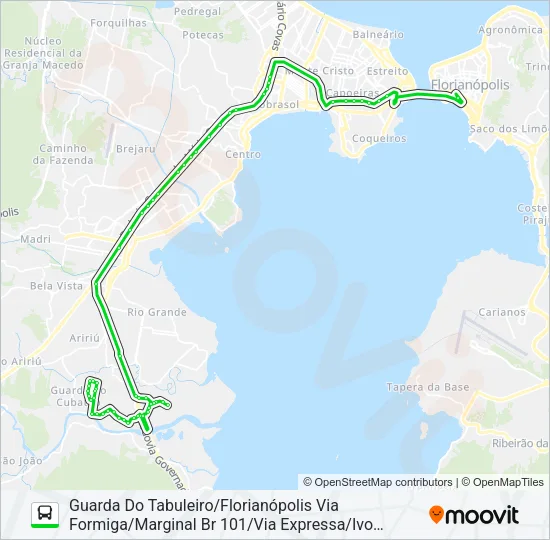 0354 FAZENDA JOMAR/FLORIANÓPOLIS Bus Line Map