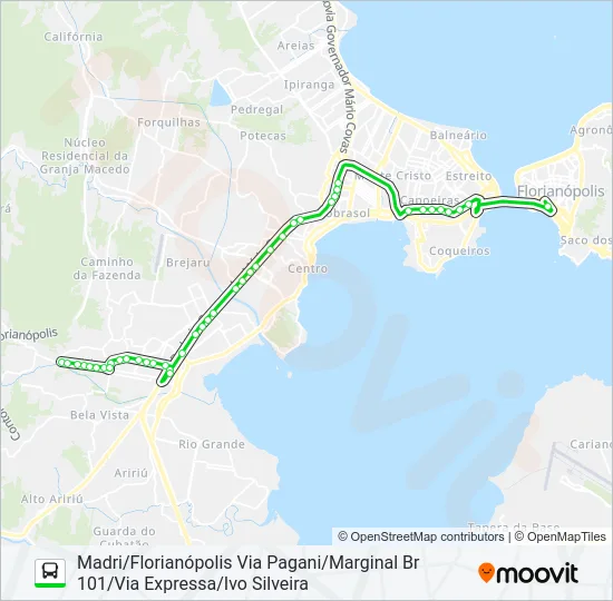 0244 MADRI/FLORIANÓPOLIS VIA PAGANI Bus Line Map