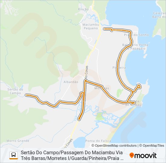 01 SERTÃO DO CAMPO/PASSAGEM DO MACIAMBU Bus Line Map