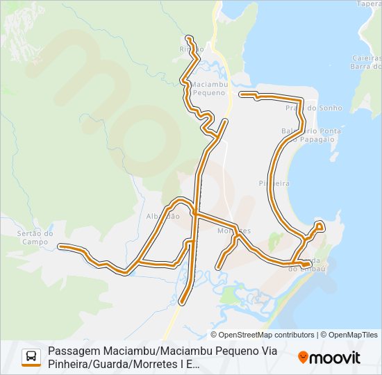 01 SERTÃO DO CAMPO/PASSAGEM DO MACIAMBU Bus Line Map