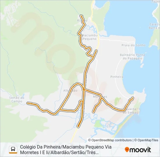 01 SERTÃO DO CAMPO/PASSAGEM DO MACIAMBU Bus Line Map