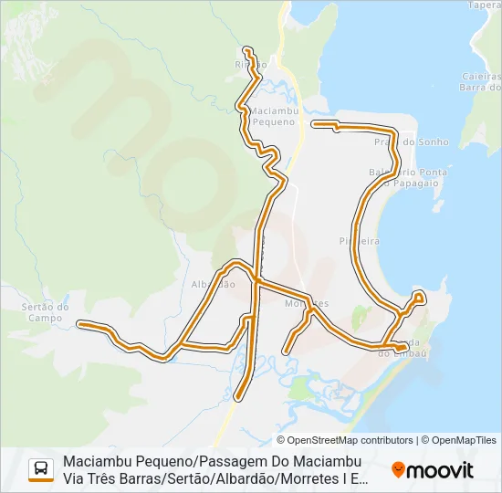 01 SERTÃO DO CAMPO/PASSAGEM DO MACIAMBU Bus Line Map
