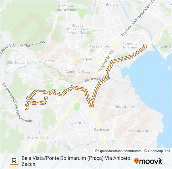 403 BELA VISTA/PONTE DO IMARUIM (PRAÇA) Bus Line Map