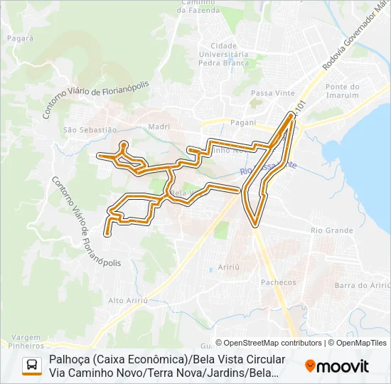 403 BELA VISTA/PONTE DO IMARUIM (PRAÇA) Bus Line Map