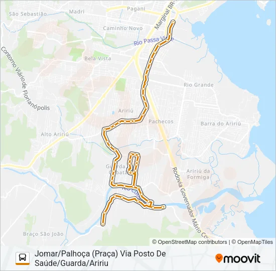 311 FAZENDA JOMAR/ARIRIU FORMIGA (BALDEAÇÃO) Bus Line Map