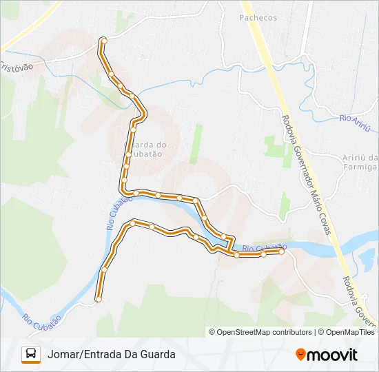 311 FAZENDA JOMAR/ARIRIU FORMIGA (BALDEAÇÃO) Bus Line Map