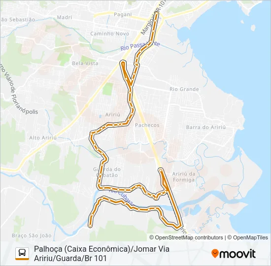 311 FAZENDA JOMAR/ARIRIU FORMIGA (BALDEAÇÃO) Bus Line Map