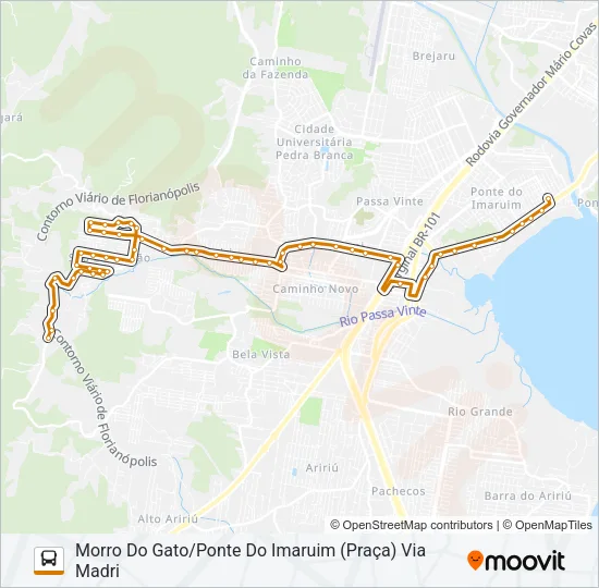 50313 MORRO DO GATO/PONTE DO IMARUIM VIA MADRI Bus Line Map