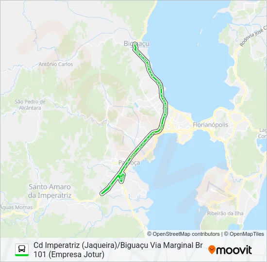 1331 CD IMPERATRIZ (JAQUEIRA)/BIGUAÇU VIA MARGINAL BR 101 Bus Line Map