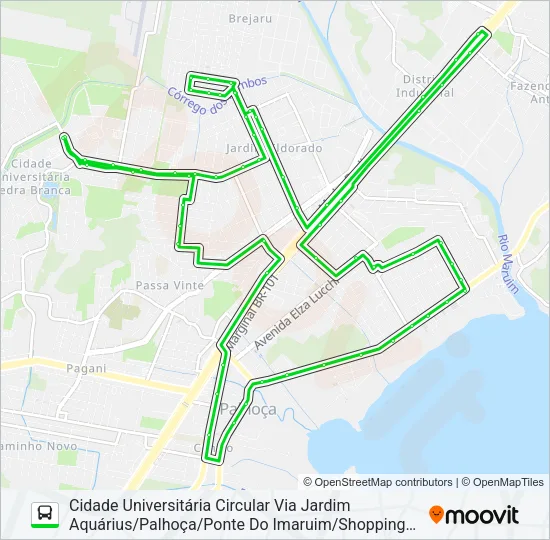 11350 CIDADE UNIVERSITÁRIA CIRCULAR VIA SHOPPING CONTINENTE Bus Line Map
