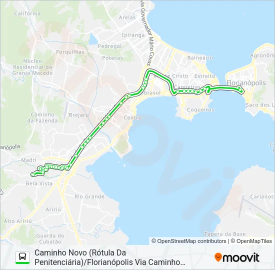 0285 TERRA NOVA/FLORIANÓPOLIS VIA TERRA BELA/MARGINAL BR 101/VIA EXPRESSA/IVO SILVEIRA Bus Line Map