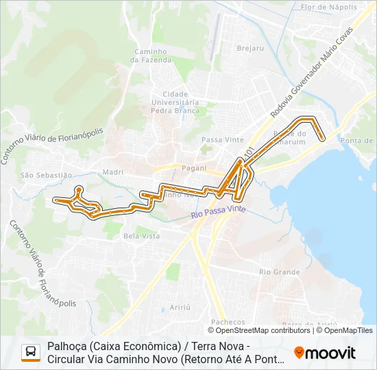 543 Bus Line Map