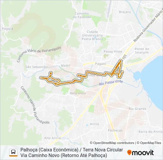 543 Bus Line Map