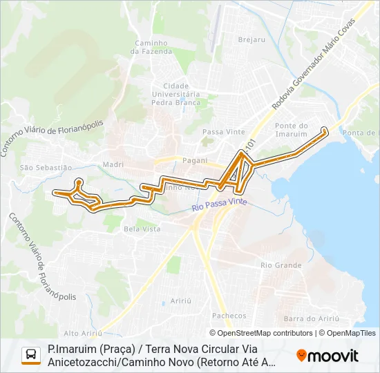 543 Bus Line Map