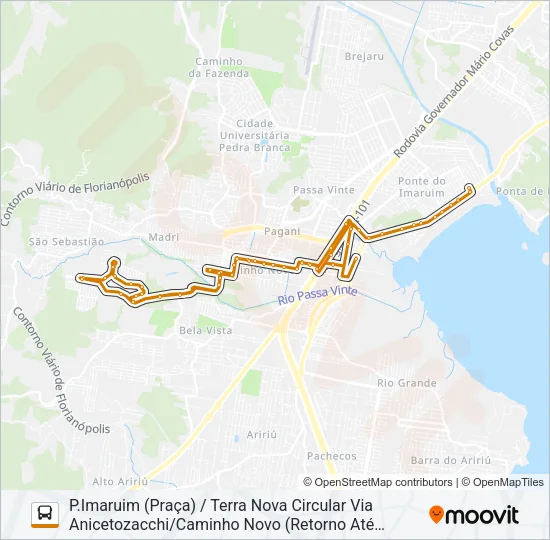 543 Bus Line Map