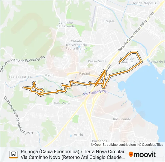 543 Bus Line Map