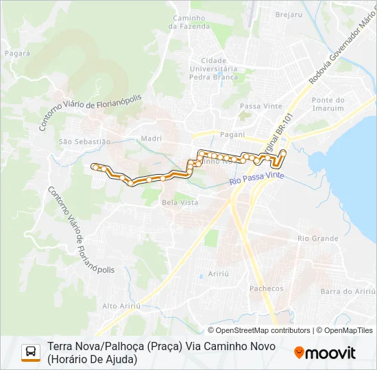 543 Bus Line Map
