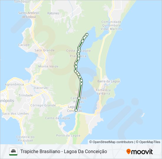Mapa da linha 10 de barca