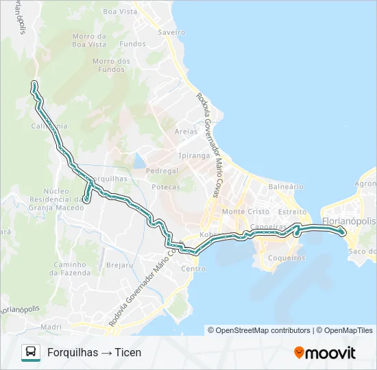 039 FORQUILHAS VIA LOS ANGELES Bus Line Map
