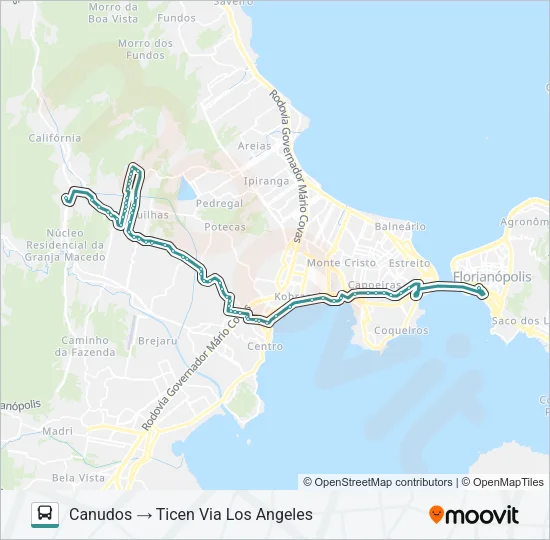 039 FORQUILHAS VIA LOS ANGELES Bus Line Map