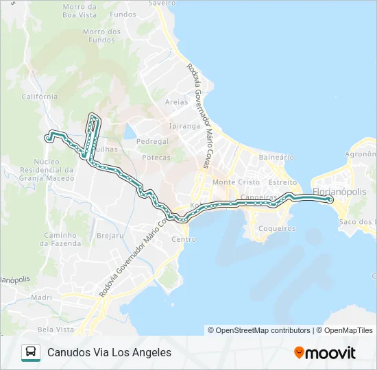 039 FORQUILHAS VIA LOS ANGELES Bus Line Map