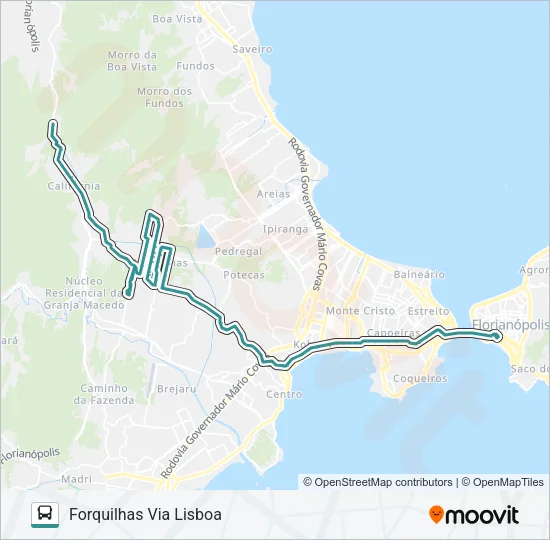 039 FORQUILHAS VIA LOS ANGELES Bus Line Map
