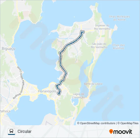 235 TICAN - UFSC VIA BEIRA MAR Bus Line Map