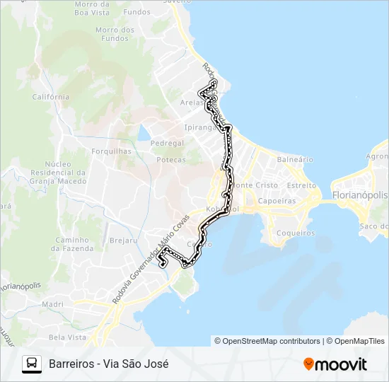 90800 DIRETÃO - PATAMAR II SÃO JOSÉ Bus Line Map