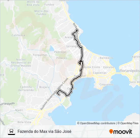 90800 DIRETÃO - PATAMAR II SÃO JOSÉ Bus Line Map