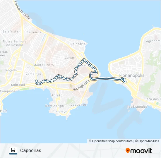 V-631 CAPOEIRAS Bus Line Map