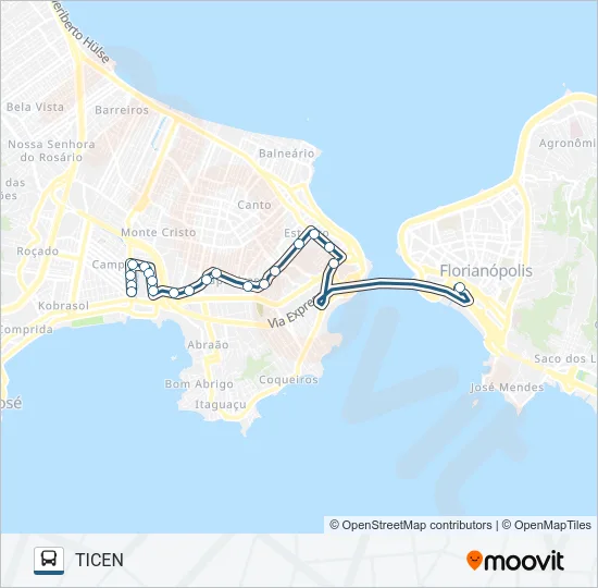 V-631 CAPOEIRAS Bus Line Map