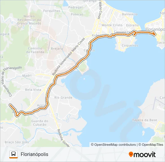 62802 CAPELA ALTO ARIRIÚ/FLORIANOPOLIS Bus Line Map