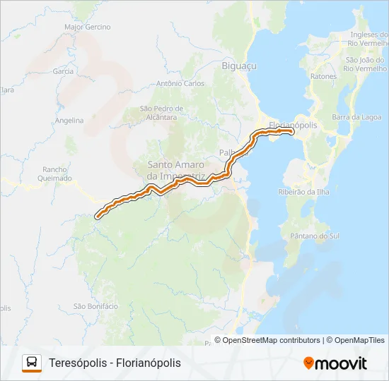 62500 VARGEM GRANDE/FLORIANÓPOLIS Bus Line Map