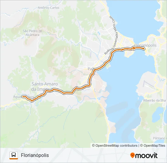 62400 ÁGUAS MORNAS/FLORIANÓPOLIS Bus Line Map