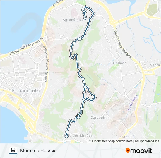 721 MORRO DO HORÁCIO - SACO DOS LIMÕES Bus Line Map