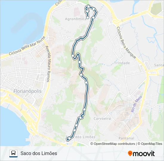 721 MORRO DO HORÁCIO - SACO DOS LIMÕES Bus Line Map
