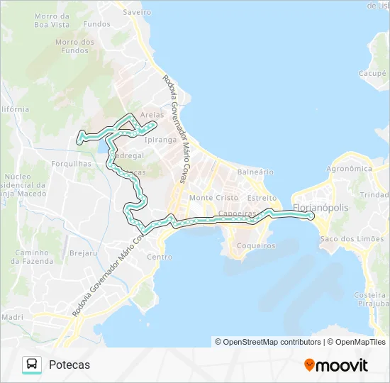 020.0 POTECAS ARRUDA Bus Line Map