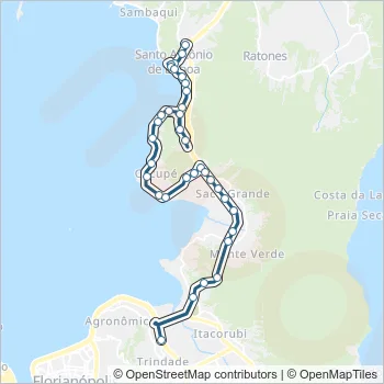 Rota da linha V846 CACUPÉ VIA CAMINHO DOS AÇORES: horários