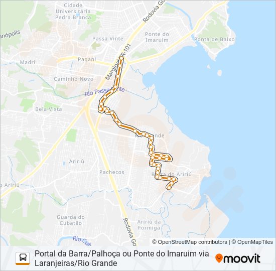 280 bus Line Map