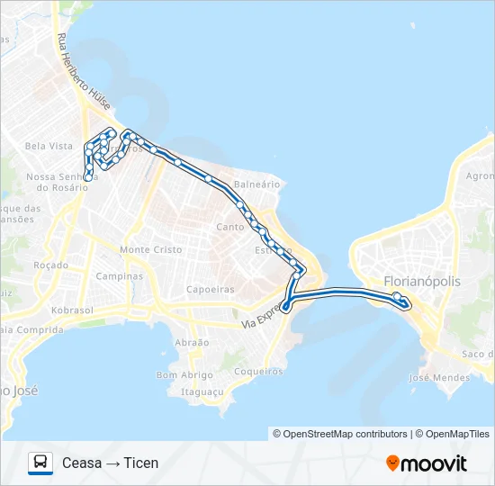 43500 CEASA Bus Line Map