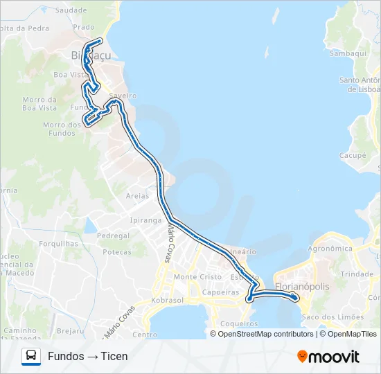 76400 FUNDOS Bus Line Map