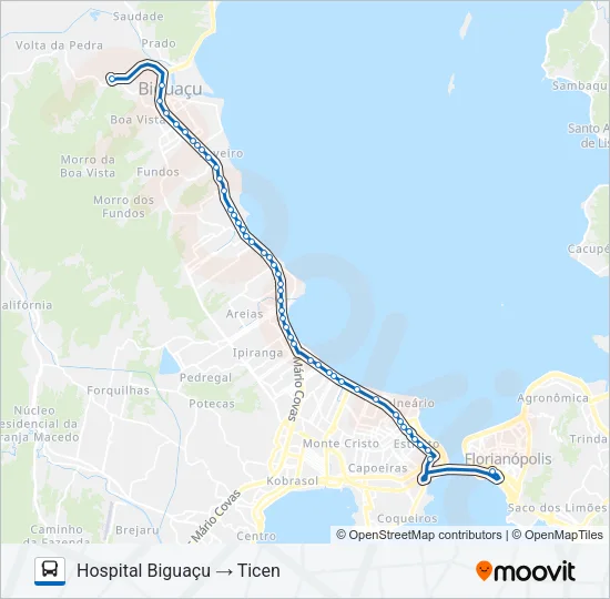 44300 BIGUAÇU Bus Line Map