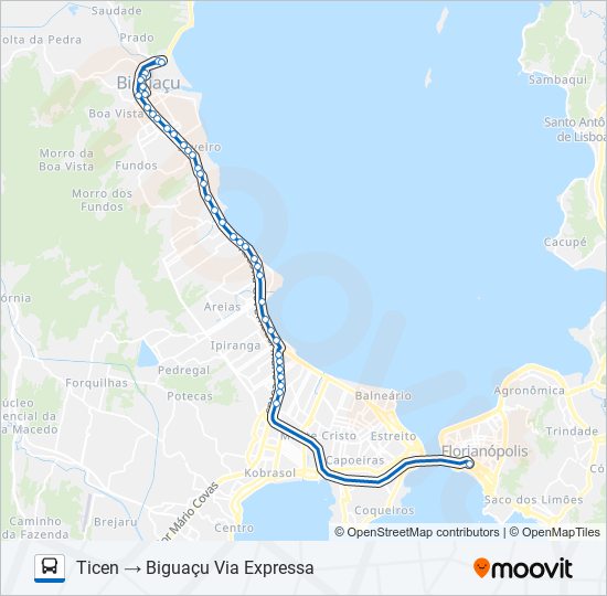 44300 BIGUAÇU bus Line Map