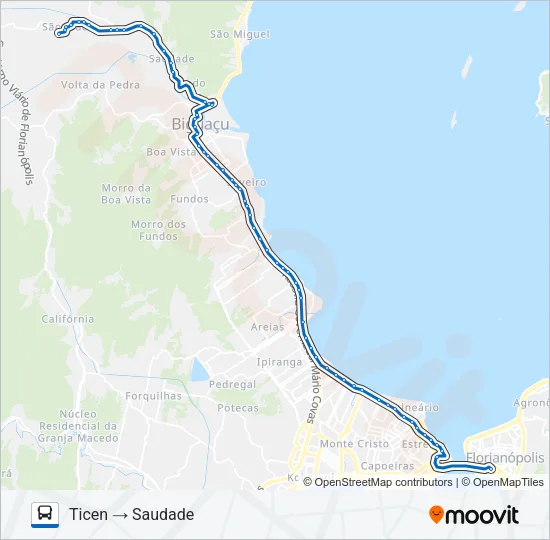 44303 SAUDADE Bus Line Map