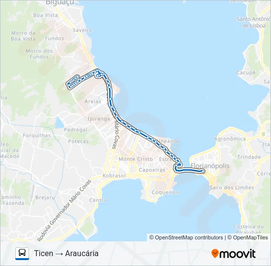 11302 ARAUCÁRIA Bus Line Map