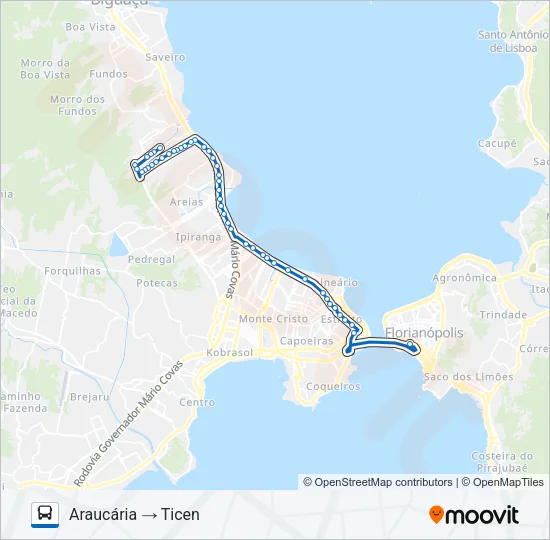 11302 ARAUCÁRIA Bus Line Map