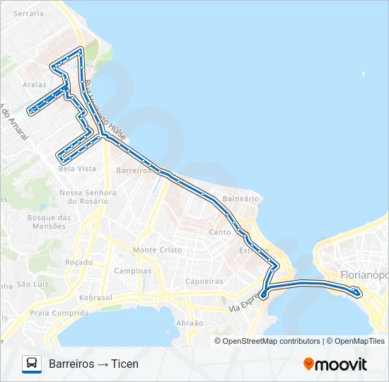 44200 BARREIROS Bus Line Map