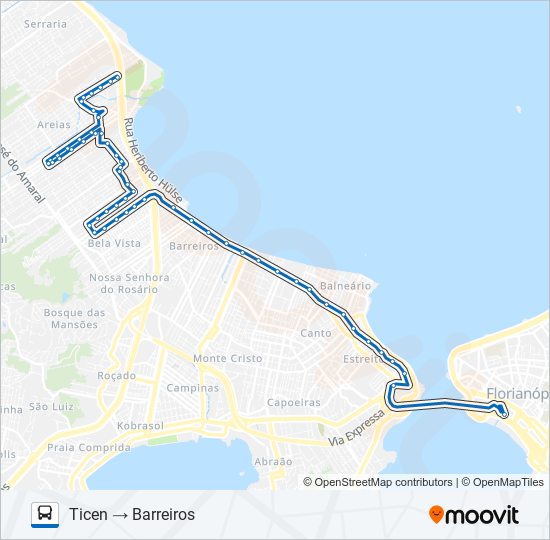 Mapa de 44200 BARREIROS de autobús