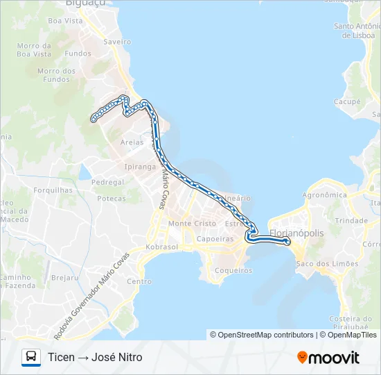 10002 JOSÉ NITRO Bus Line Map