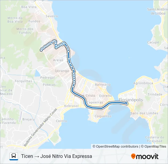 10002 JOSÉ NITRO Bus Line Map